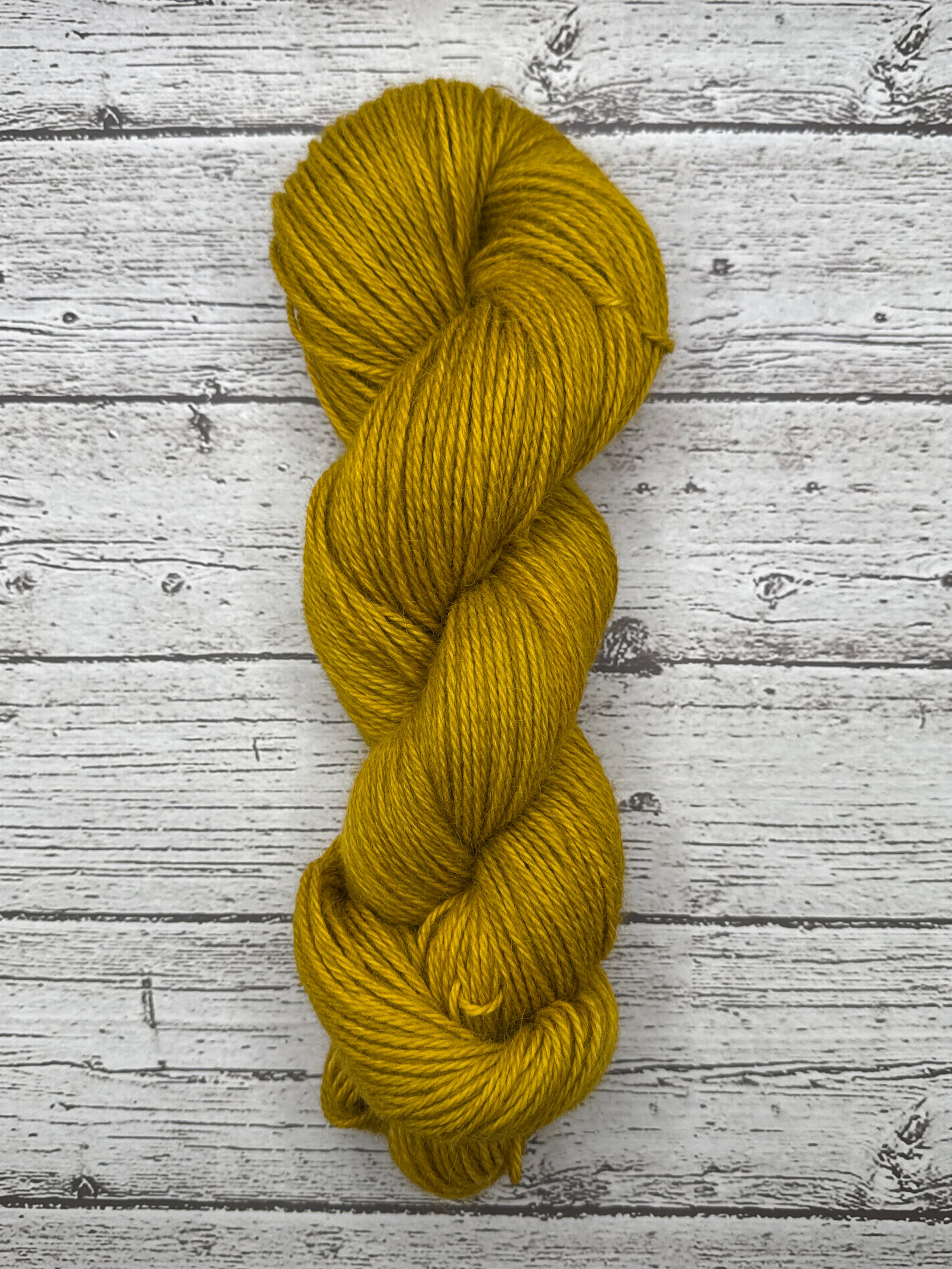 100% Alpaca- Color: Venetian Yellow (Worsted Weight)