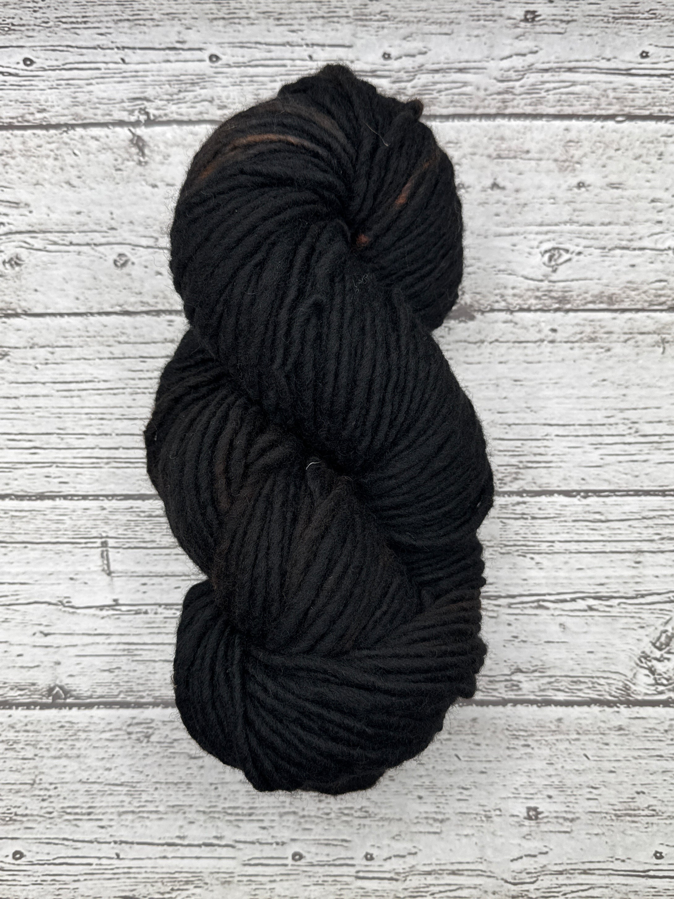 OOAK Rug Yarn- Streaky Black/Red