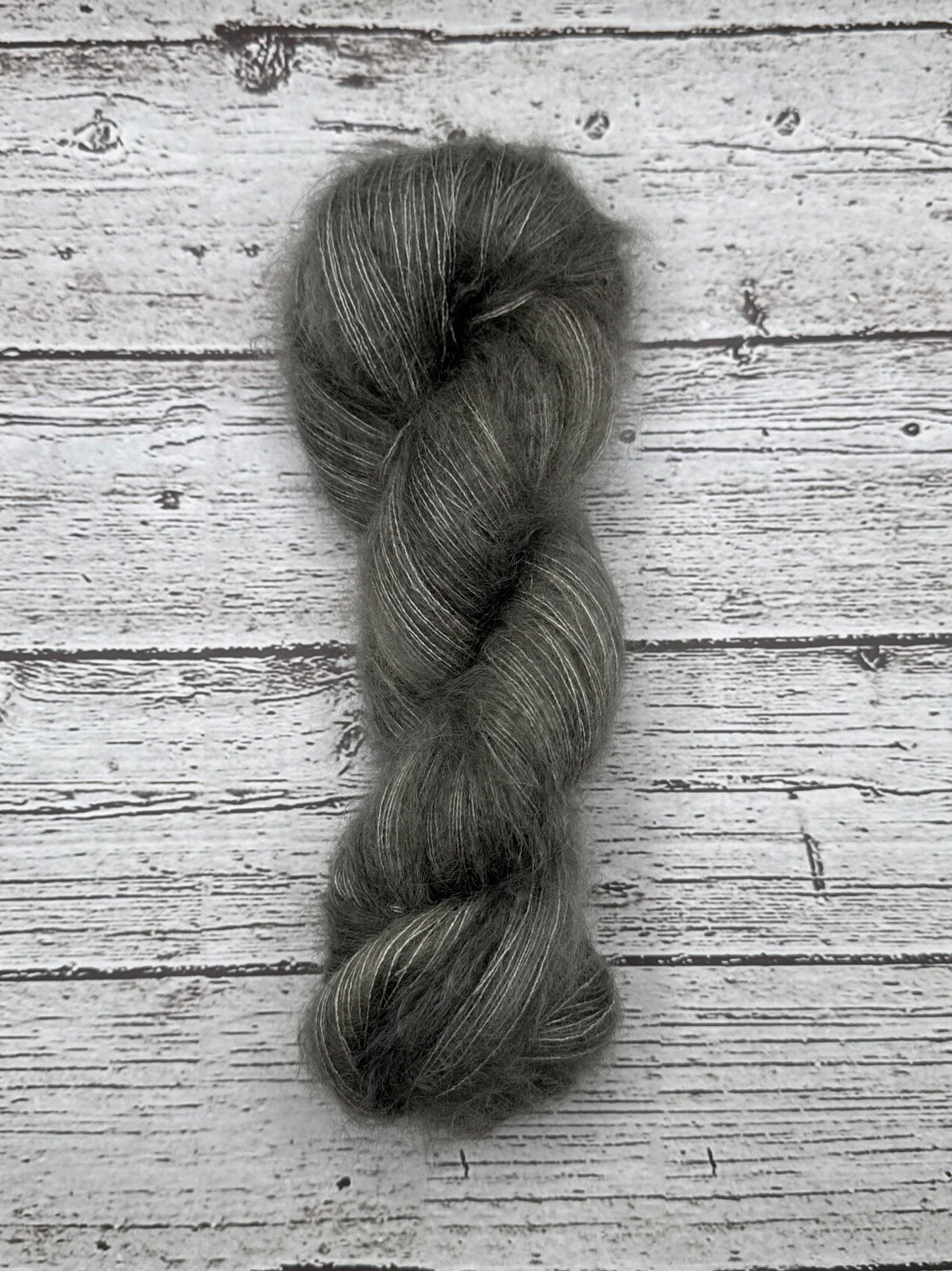 Brushed Mohair- Pewter