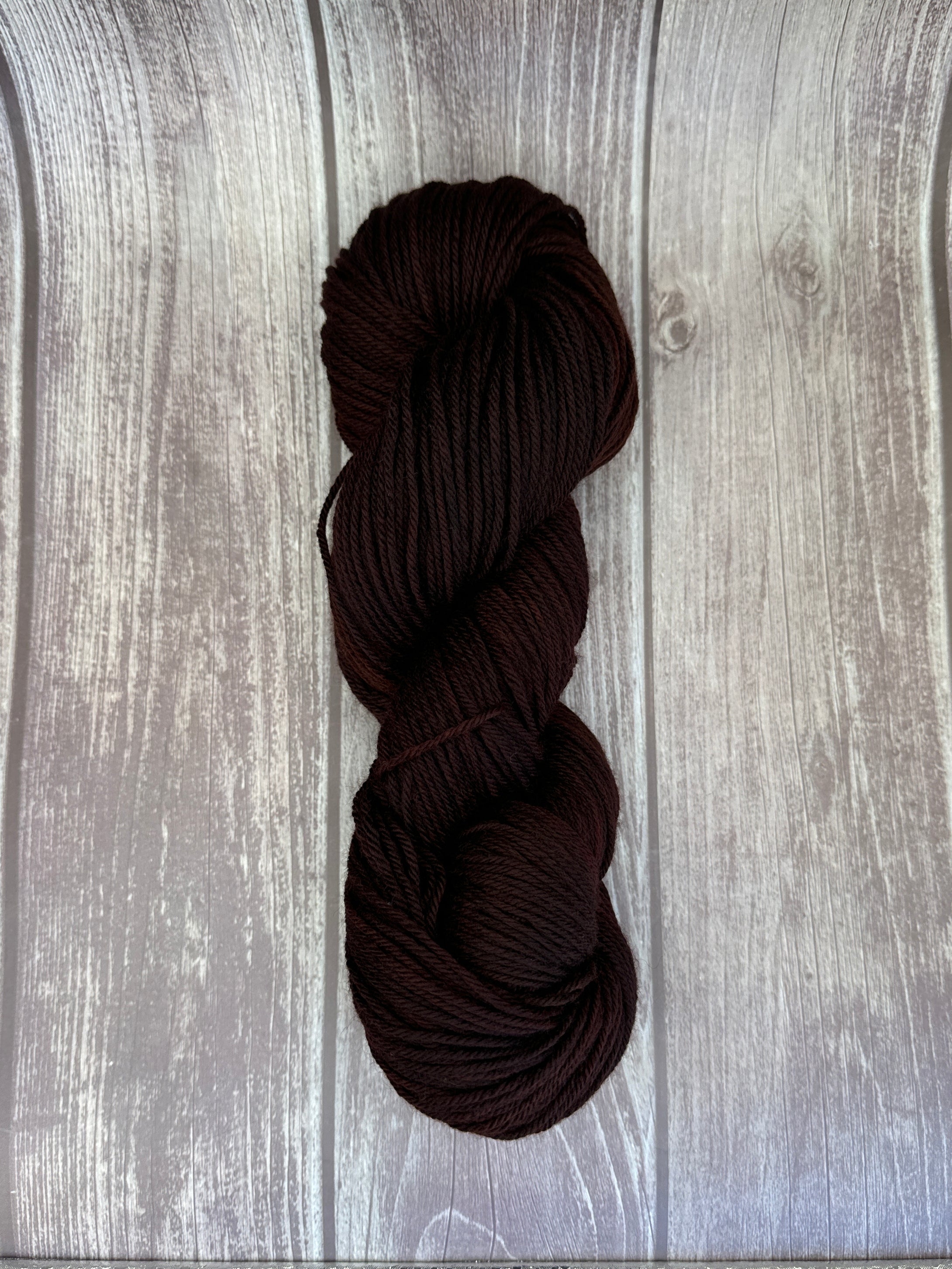 Organic Worsted NonSuperwash- Brown Black