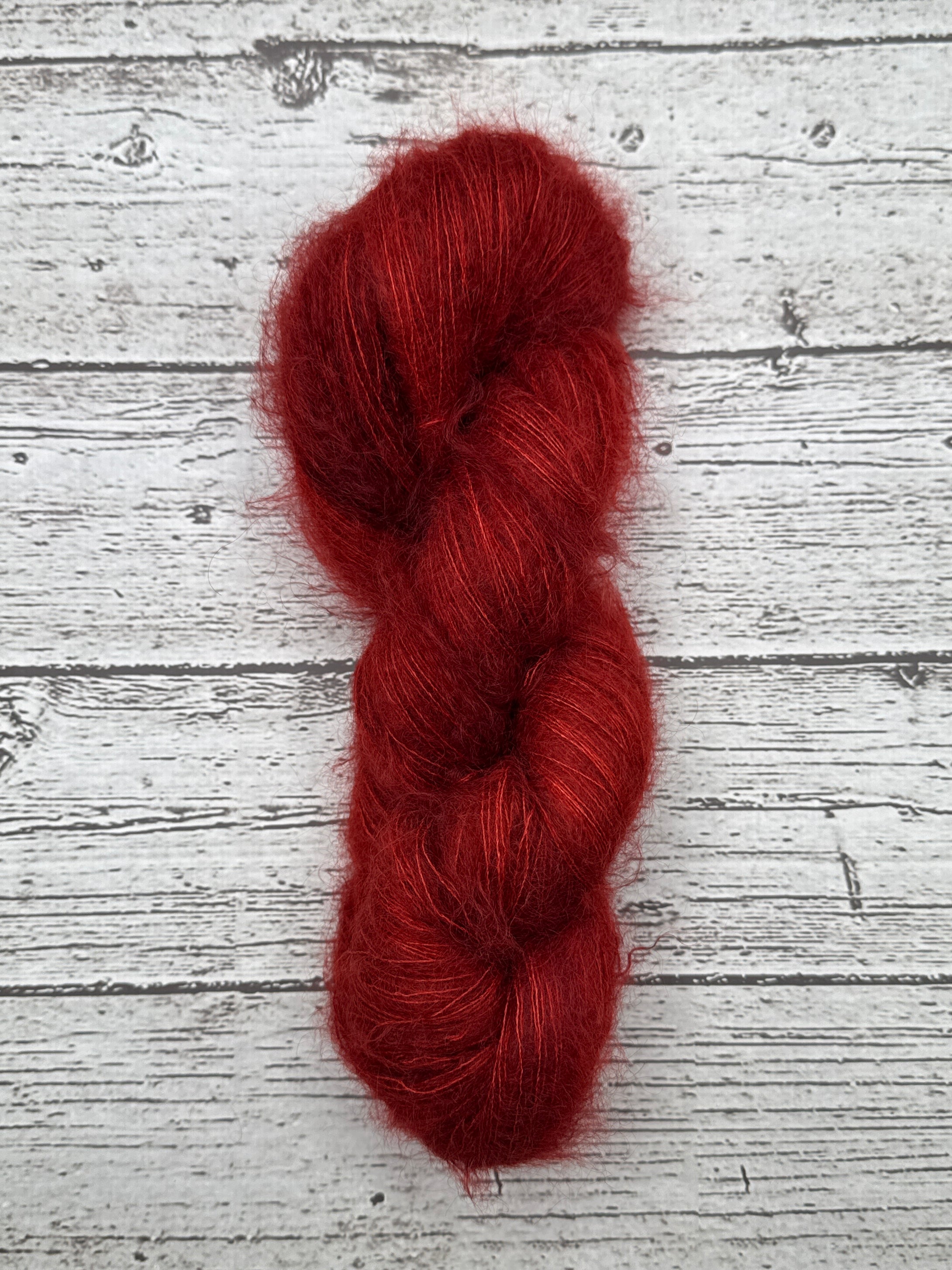 Brushed Mohair- Sangre