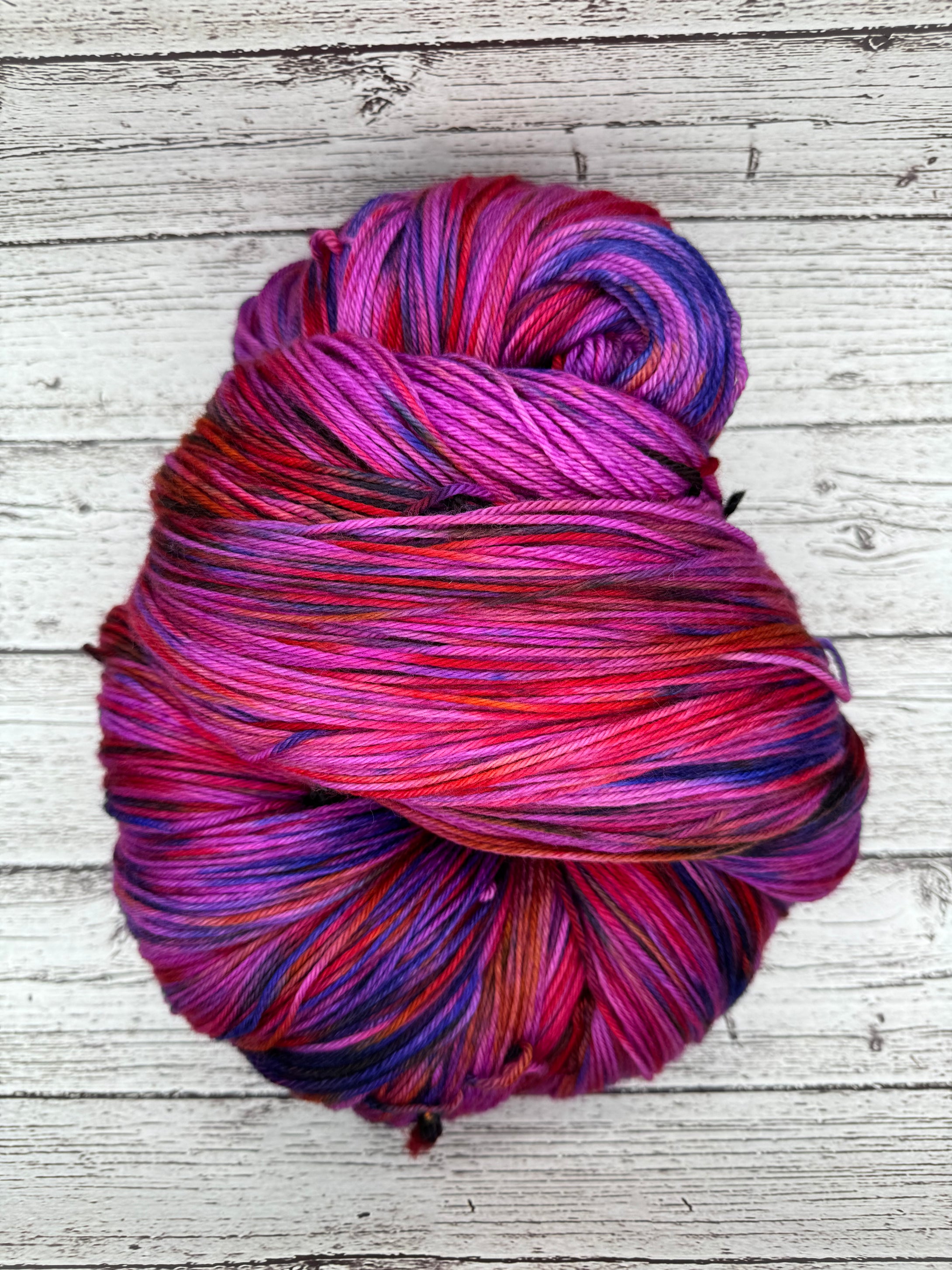 Apparel Series-“Magenta Mix”- 4-ply Worsted Weight