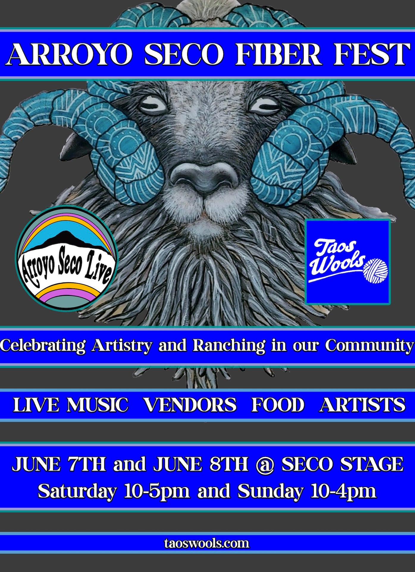 Arroyo Seco Fiber Festival- June 7th and 8th 2025